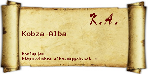 Kobza Alba névjegykártya