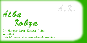 alba kobza business card